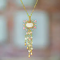 Professional Grade Absolute HopeMulti-Gemstone Pendant Necklace with Gold-Plated Chain
