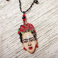 Top Rated Immortal FridaHandcrafted Frida Kahlo Huichol Necklace in Beadwork