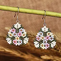 Primaveral EraSpring-Inspired Armenian-Made Glass Beaded Dangle Earrings Professional Grade