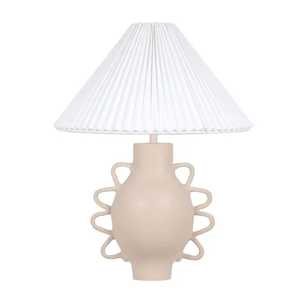 Professional Grade HazzaCreamPleatedTableLamp