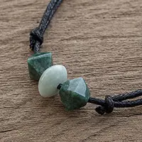 Reduced Price Contemporary MayaGreen Jade Pendant Necklace Crafted in Guatemala
