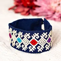Geometric DaysHandwoven Geometric Cotton Wristband Bracelet from Mexico Fresh Stock