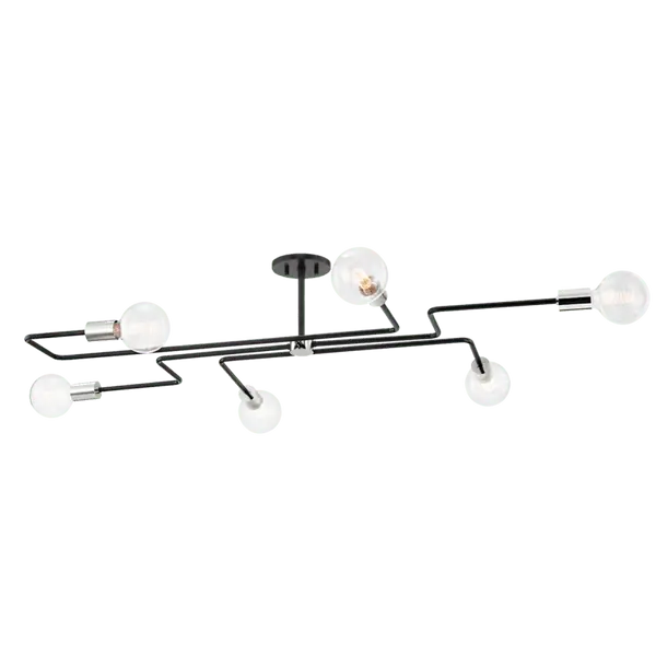 Must Have Jena6LightSemiFlushMountPolishedNickelMedium