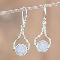 Direct From Manufacturer Mixco Reinassance in LilacTeardrop Dangle Earrings with Lilac Jade from Guatemala