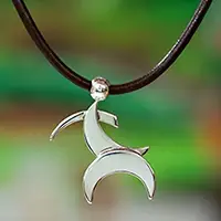 Handmade Sagittarius MoonTaxco Sterling Silver Sagittarius Mexican Pendant Necklace