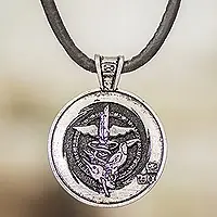 Tijax EmblemMayan Astrology-Themed Pendant Necklace with Tijax Sign Genuine