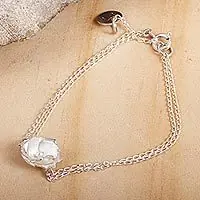 Must Have Gardenia BlossomHandcrafted Sterling Silver Floral Bracelet from Mexico