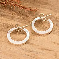 Classic FlairSterling Silver Half-Hoop Earrings with Polished Finish Get Yours