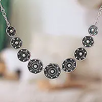 Wheels of StyleModern Taxco Sterling Silver Oxidized Link Necklace Shop Now
