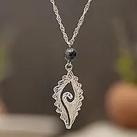 Best Choice Filigree Snail925 Sterling Silver Necklace with Filigree Pendant and Agate