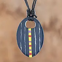 QuetzaltenangoHand Painted Pendant Necklace Certified