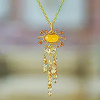 Absolute JoyGold-Accented Citrine and Cubic Zirconia Pendant Necklace Price Drop