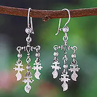 Oaxaca SpiritsPolished Religious Sterling Silver Chandelier Earrings Editor’s Pick