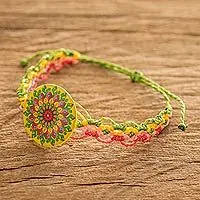 Spring MandalaHandmade Macrame Pendant Bracelet Get Yours