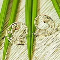 Silver Twirl925 Sterling Silver Spiral Drop Earrings from Mexico Brand New