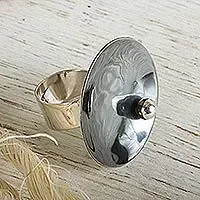 Venus MoonHandcrafted Modern Sterling Silver Cocktail Ring Price Drop