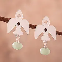 Lambayque LeadershipCultural Sterling Silver Dangle Earrings with Aventurine Modern