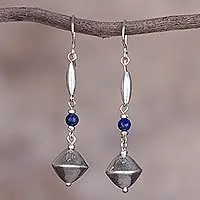 One Day Deal Heavenly GlamourLapis Lazuli and Sterling Silver Dangle Earrings from Peru