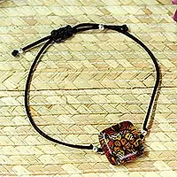 Reduced Price Magical MonarchDecoupage on Glass Bracelet with Monarch Butterfly Pendant