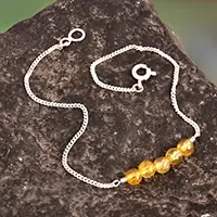 Hot Picks Enchanting AuraSterling Silver Pendant Bracelet with Citrine Gemstones