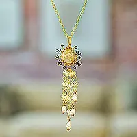 Absolute PerfectionMulti-Gemstone Pendant Necklace with 14k Gold-Plated Chain Price Drop