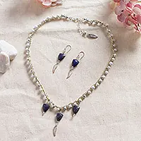 Super Sale Jewel WingsWing-Themed Agate and Lapis Lazuli Jewelry Set