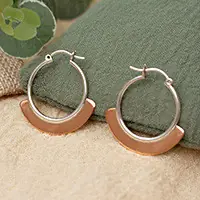 While Supplies Last TitaniaArtisan Crafted Copper Hoop Earrings