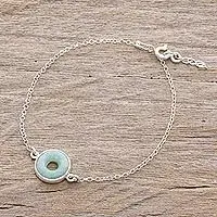 Final Sale Eternity in Apple GreenApple Green Jade Circle Pendant Bracelet from Guatemala