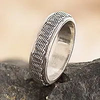 Wicker BasketBasketweave Sterling Silver Spinner Ring Get Yours