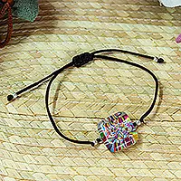 Holiday Sale Otomi EmbroideryOtomi Tenango Embroidery-Themed Decoupage on Glass Bracelet