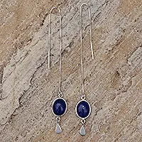 While Supplies Last Royal InspirationSterling Silver and Lapis Lazuli Threader Earrings