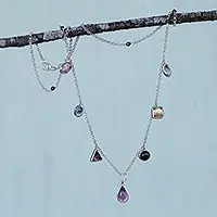 Earth's JoyHandcrafted Multi-Gemstone Charm Necklace from Brazil Top Rated