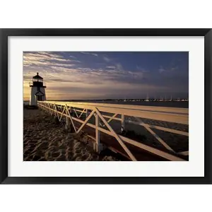 Worldwide Shipping Brant Point Light at Sunrise, Nantucket Island, Massachusettsby Walter Bibikow / Danita Delimont