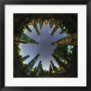 A 360 Degree Panorama View of Wat Mahathat With Milky Wayby Jeff Dai/Stocktrek Images Express Delivery