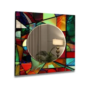 Worldwide Shipping Stained Neon Oil Art Wall Mirror