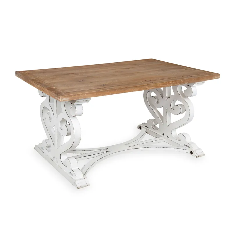 Wyldwood Rustic Carved Wood Coffee Table Premium