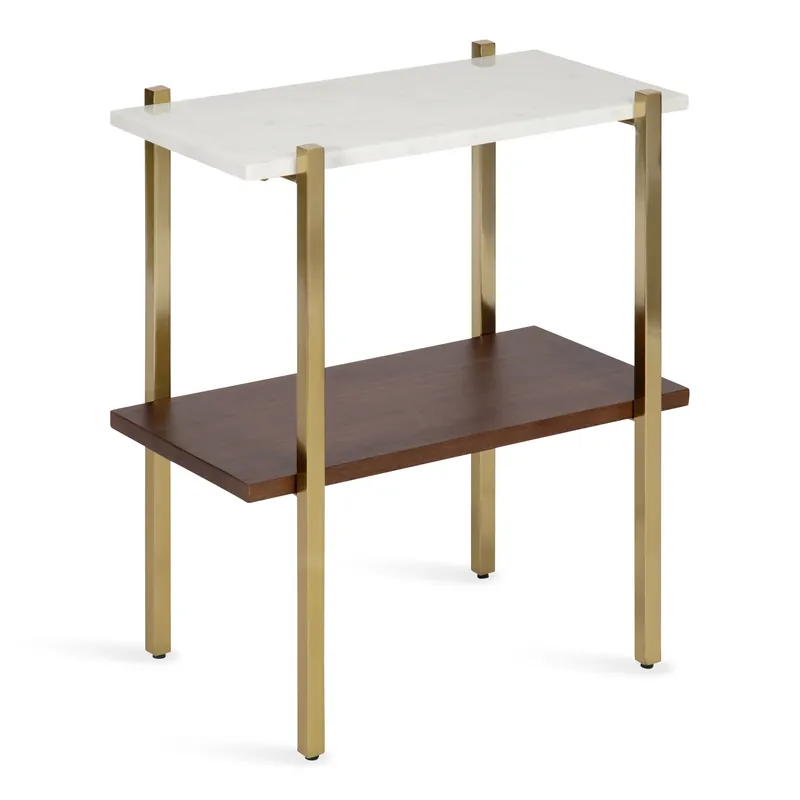 No Minimum Order Abcott Wood and Metal Side Table