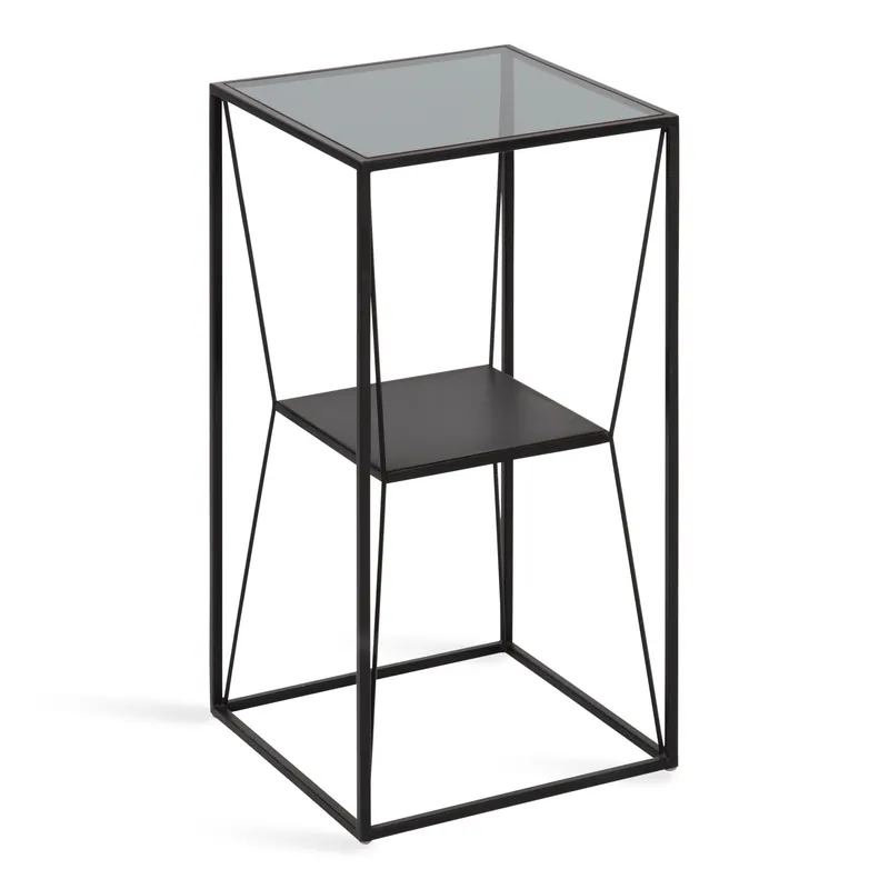 Knight Metal Glass Side Table Premium