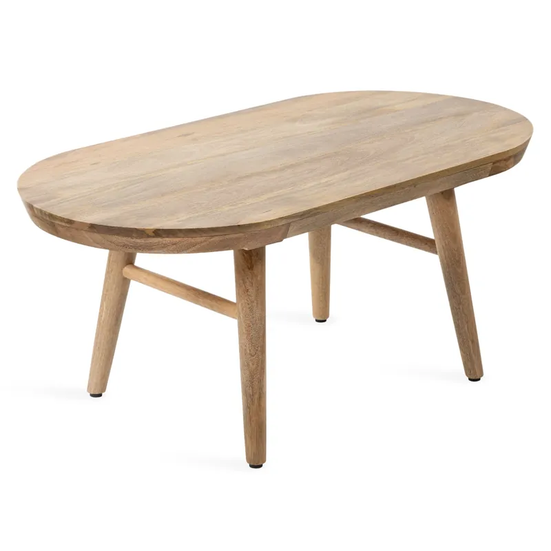 Conan Oval Wood Coffee Table Professional Grade