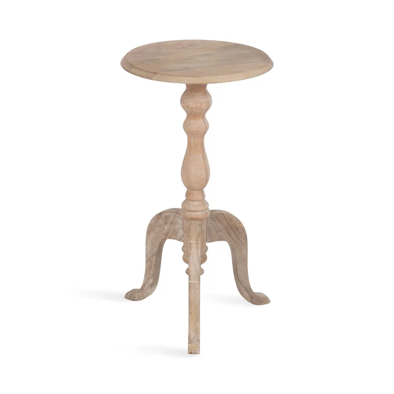 Crafted Tourneaux Wood Side Table
