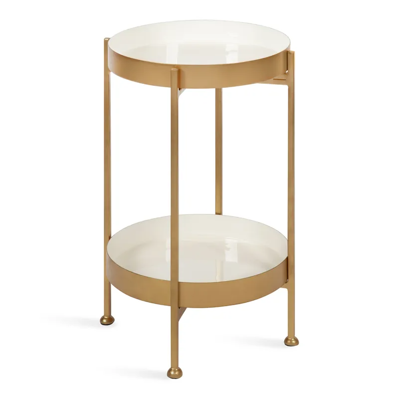 Nira Two-Tiered Metal Side Table Viral