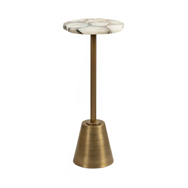 Holiday Sale Tira Wavy Organic Stone and Metal Table