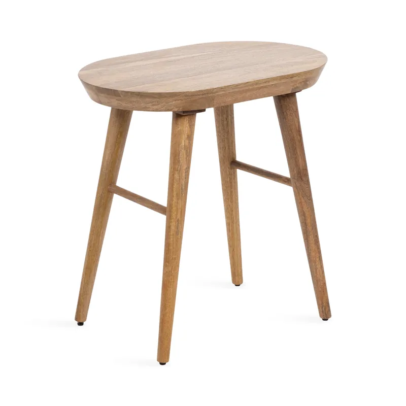 Conan Oval Wood Side Table Editor’s Pick