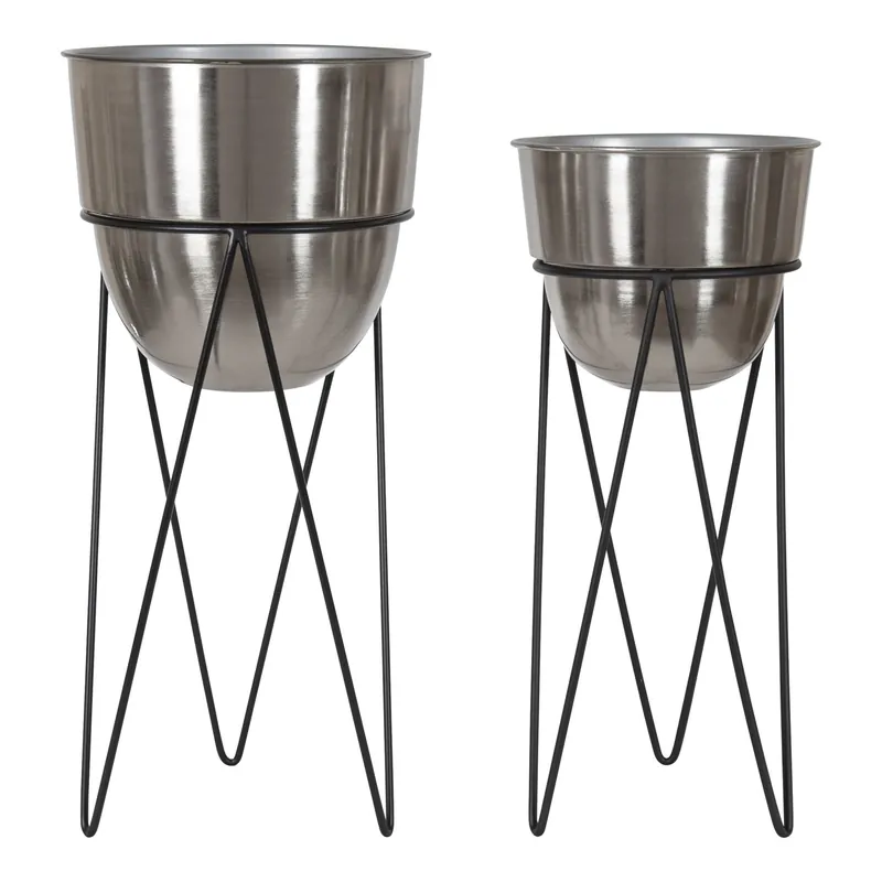 Mantua Round Metal Planter Set Price Cut