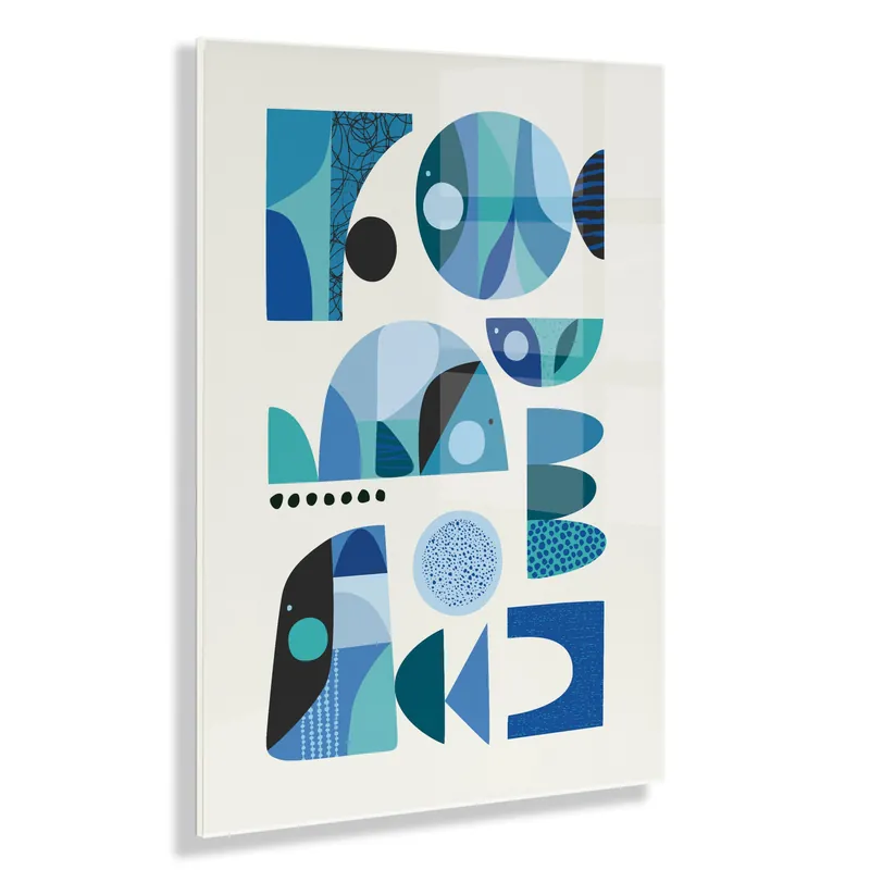 Mid Century Fish Blue Floating Acrylic Art by Rachel Lee of My Dream Wall Secure Checkout