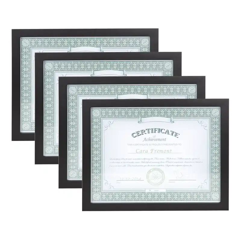 Gallery 8.5x11 Wood Document Frame, Set of 4 One Day Deal
