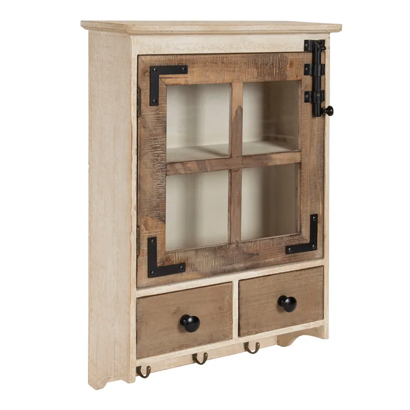 Hutchins Decorative 2 Drawer Wood Wall Cabinet Reduced Price