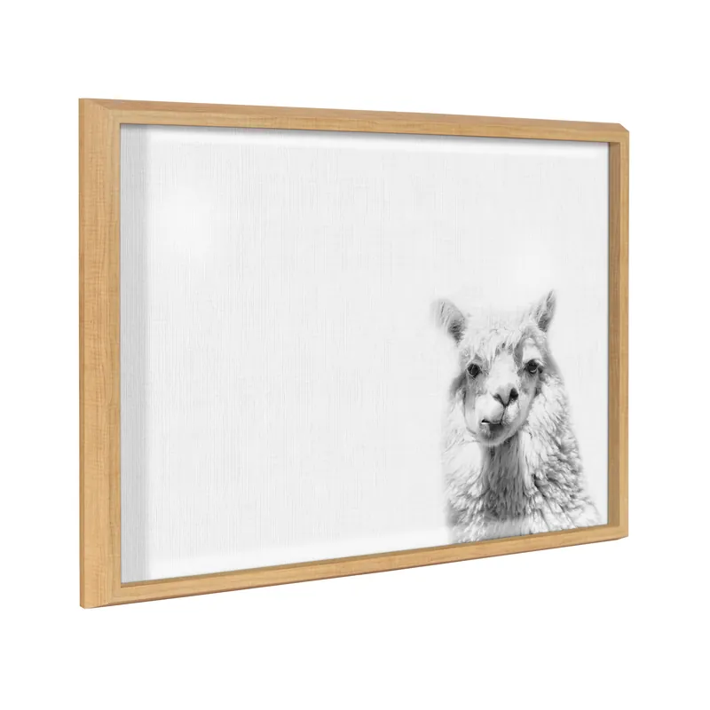Blake Alpaca Framed Printed Glass by Simon Te of Tai Prints Instant Buy