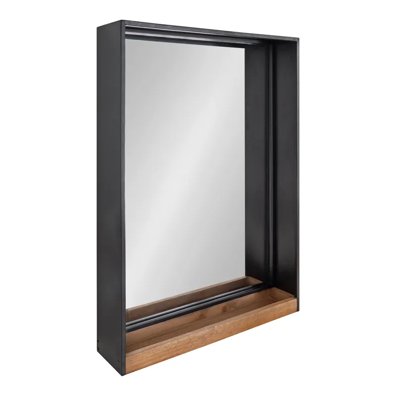 Brand New Mehta Wood and Metal Shelf Mirror