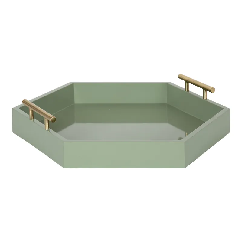 Lipton Hexagon Decorative Tray with Metal Handles Price Drop